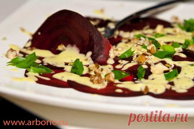 Карпаччо из свёклы и редьки