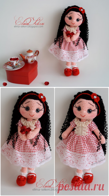 Elma Şekeri El Sanatları Atölyesi - Amigurumi Bebekler ve Örgü Modelleri: Amigurumi Nazlı Bebek