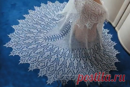 Вязание шали спицами мастер класс. Шаль из мохера для начинающих