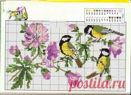 Вышивка по трикотажу со схемами и узорами