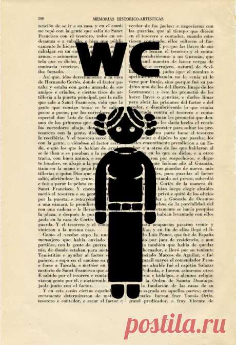 Star Wars Leia Toilet Sign Art Print WC Luke Leia Poster Book