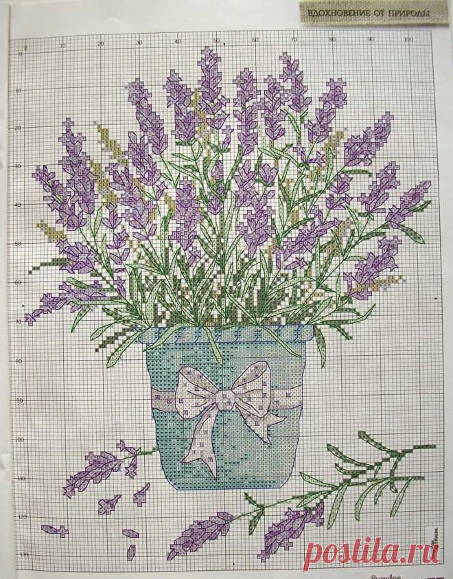 Рукотворные штучки: Схемы вышивка Лаванда. Много схем:)