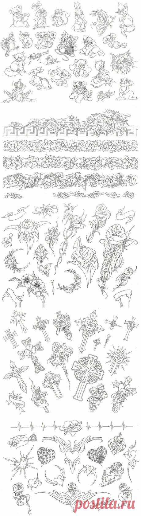 Tatoo Designes - эскизы и трафареты для творчества и рукоделия