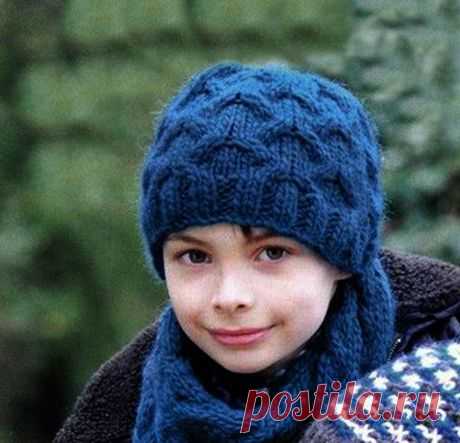 32 шапки для мальчика спицами с описанием и схемами вязания, Вязание для детей