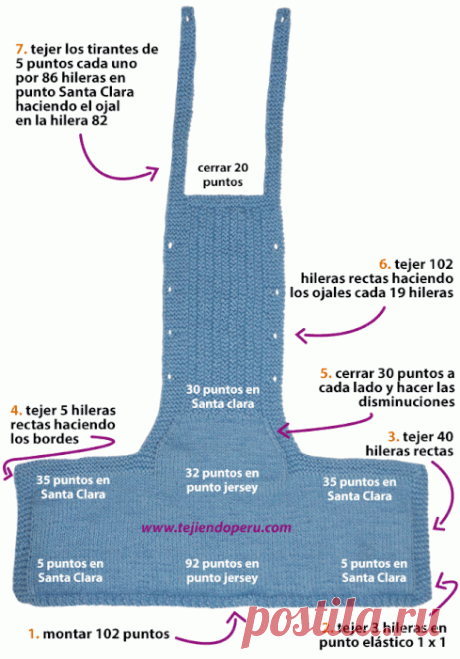 Enterizo o mameluco para bebe - Tejiendo Perú