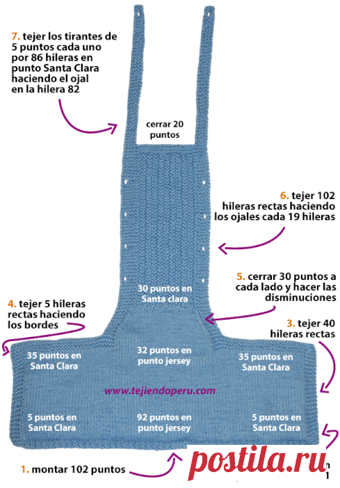 Enterizo o mameluco para bebe - Tejiendo Perú