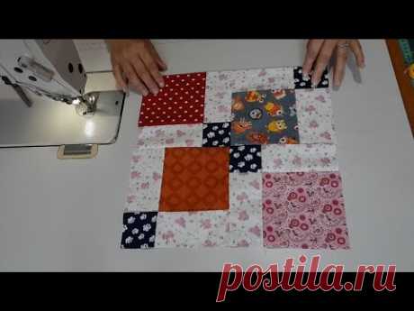 Bloco em Patchwork #retalhos, super fácil 🔥