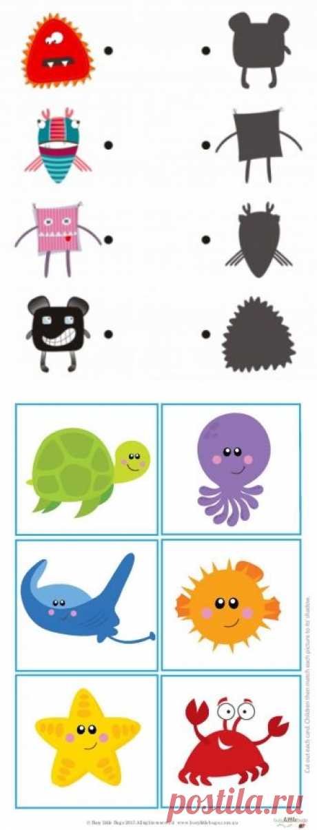 &quot; Найди тень &quot; . - Поделки с детьми | Деткиподелки