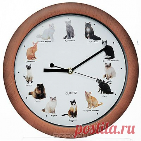 Часы кошатникам &quot;Мяукающие кошки&quot;.
Стоимость: 799 руб.