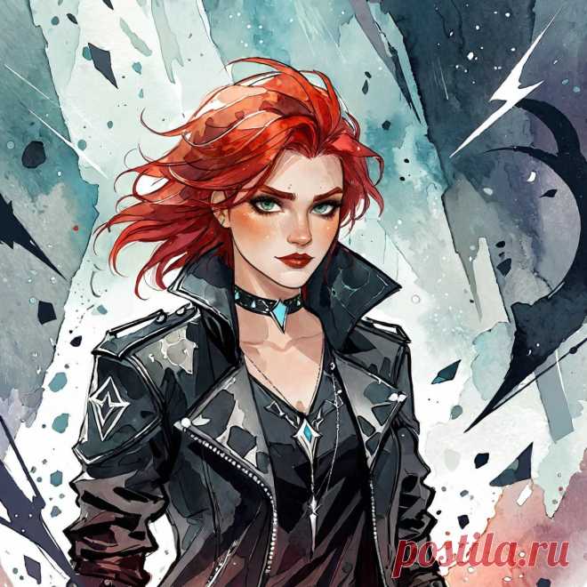 Красный волос и тьма: готический стиль в цифровой иллюстрации. Картинка из нейронной сети Stable Diffusion - Stable Diffusion 1.5 / SDXL примеры промтов - Форум ИИ о нейросетях - Yes Ai