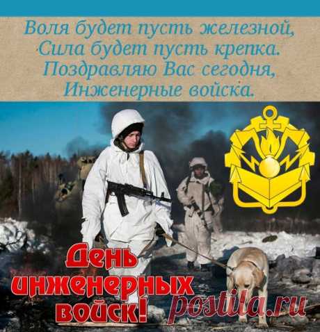 В инженерных служишь ты войсках
И сегодня праздник твой по праву!
Крепко держишь тыл в своих руках!
Верен ты Отчизне и Уставу!