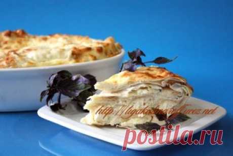 Пирог из лаваша с сыром