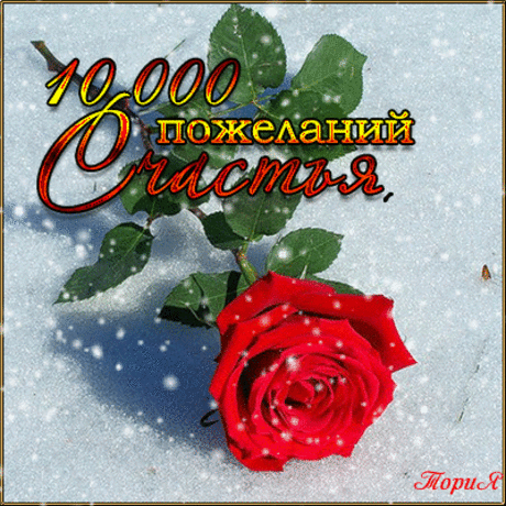 10 000 пожеланий счастья! — Открытки