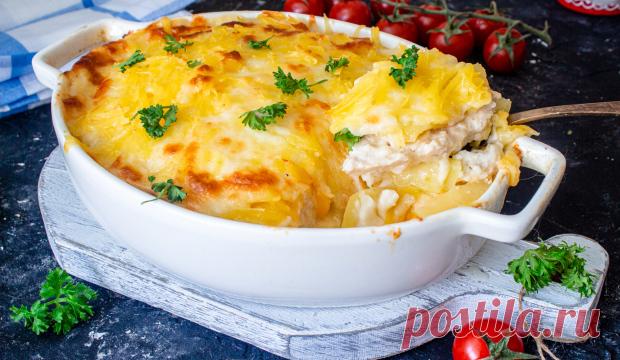 Картофельная лазанья с фаршем Изысканная запеканка из простых продуктов
