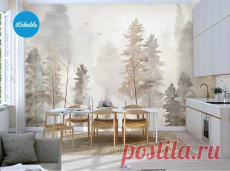 XCHELDA Personalizado 3D Projeto Nevoeiro da Floresta Papel De Parede Foto cozinha Quarto Sala Murais De Parede Papel De Parede Para Quarto em Papéis de parede de Melhoramento Da casa no AliExpress.com | Alibaba Group