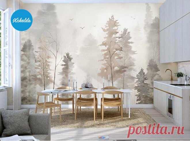 XCHELDA Personalizado 3D Projeto Nevoeiro da Floresta Papel De Parede Foto cozinha Quarto Sala Murais De Parede Papel De Parede Para Quarto em Papéis de parede de Melhoramento Da casa no AliExpress.com | Alibaba Group