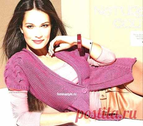 Жакет - кимоно связанный спицами / Рукоделие / Домоводство / Женские секреты / Женский стиль