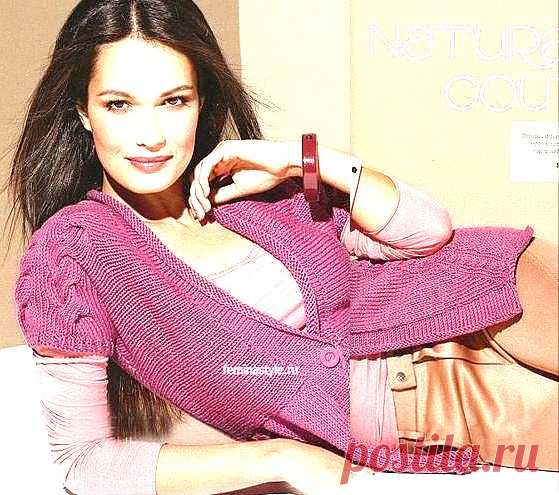 Жакет - кимоно связанный спицами / Рукоделие / Домоводство / Женские секреты / Женский стиль