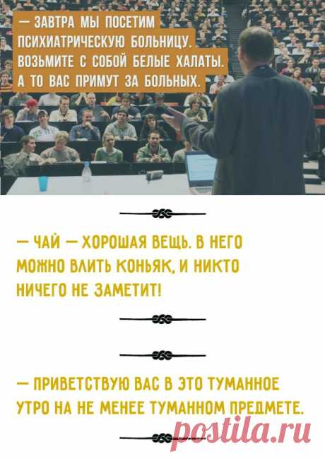 Гениальные перлы вузовских преподавателей