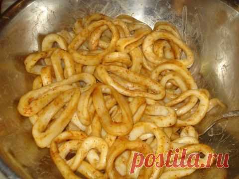 Кольца кальмара в кляре по-китайски.