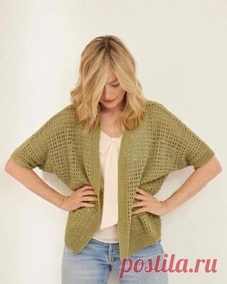 Летний кардиган спицами