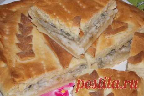 Дрожжевой пирог с мойвой и рисом | CityWomanCafe.com