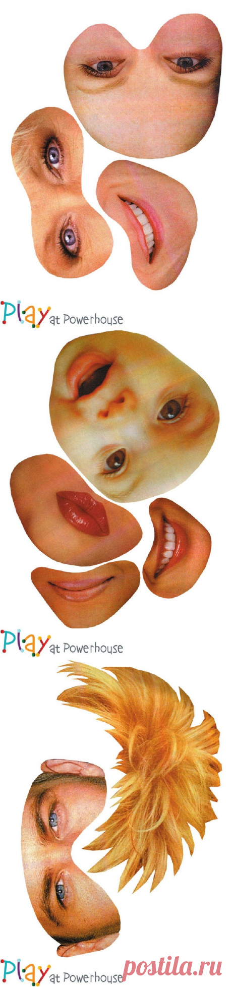 Comical stick masks