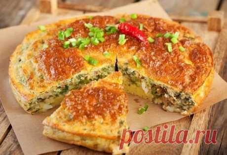 Пирог с яйцом и рисом в духовке: с тестом на кефире и на молоке