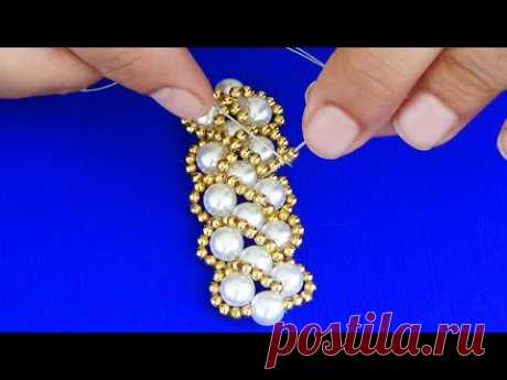 Hand Embroidery: Beautiful Pearl Embroidery