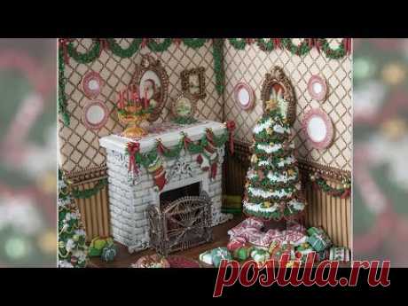 3-D Christmas Fireplace Cookie