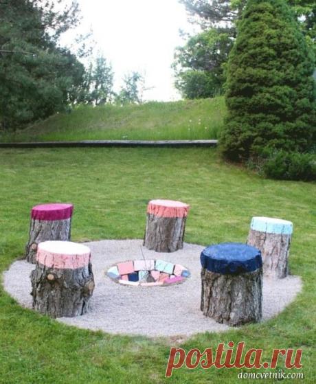 Яркая идея для костра на даче | domcvetnik.com