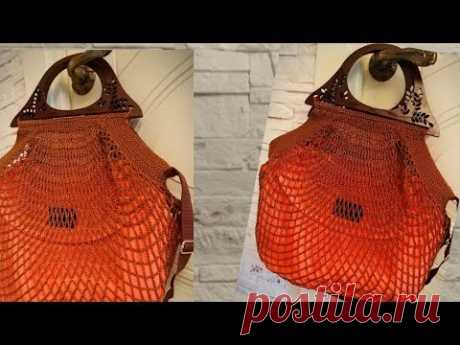 #Вязание #Модная #авоська-гамак Кошка-паук Долой пластиковые пакеты!