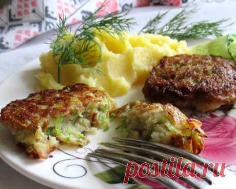 Котлеты из фарша и кабачков