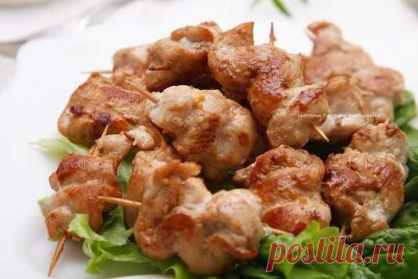 Куриные шашлычки в горчично-медовом маринаде