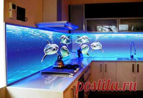 Стеклянные панели с принтами для кухни — Наши дома