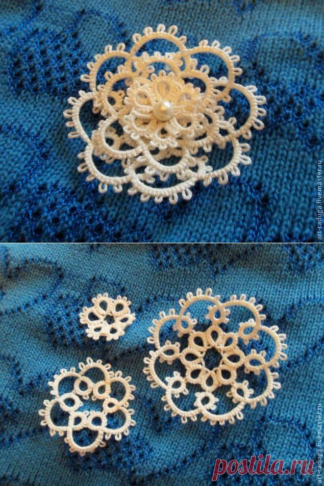 Цветок фриволите. Небольшой Мастер-Класс