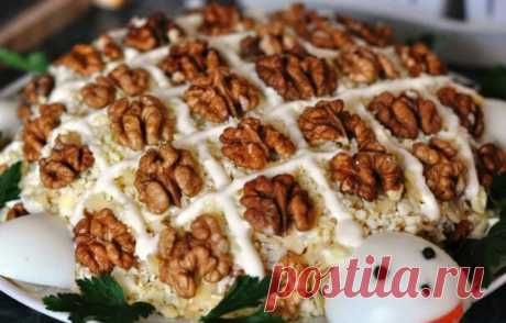 Салат Черепаха с грибами