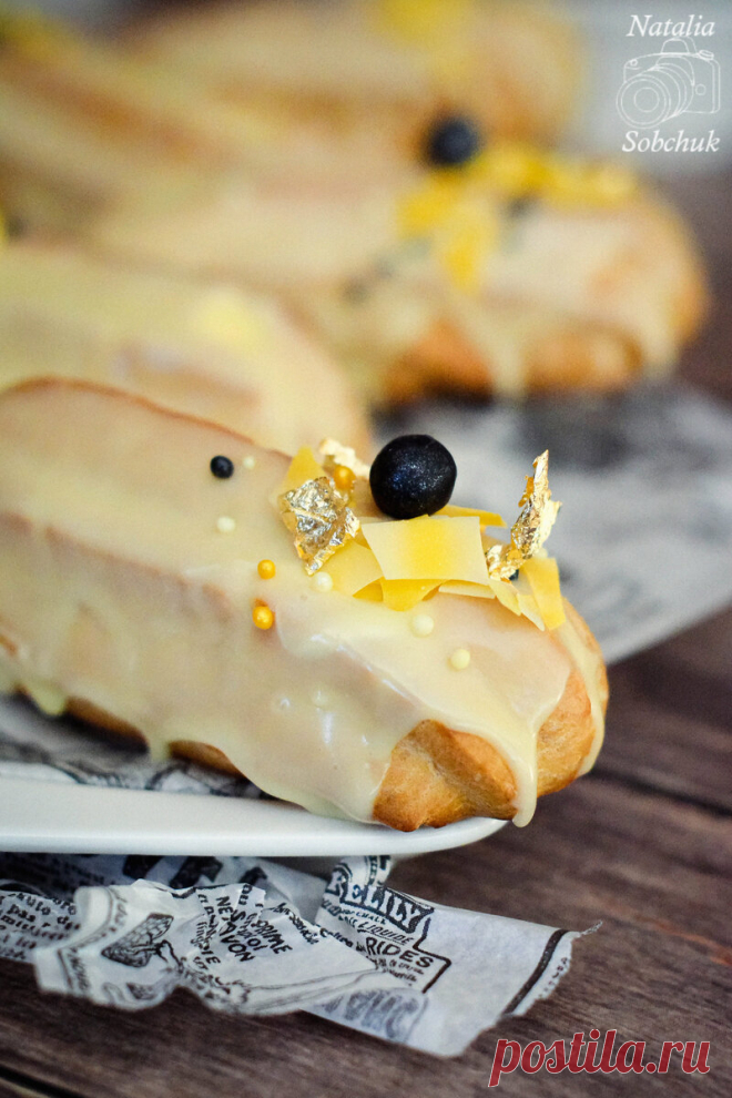 Эклеры с масляным кремом и шоколадной глазурью: подробный рецепт | МИР ДЕСЕРТОВ NS | Дзен