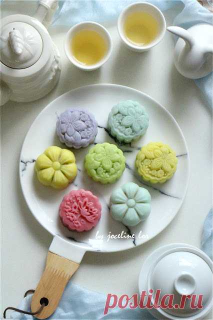 Butter . Flour & Me 爱的心灵之约: 天然色素冰皮月饼
