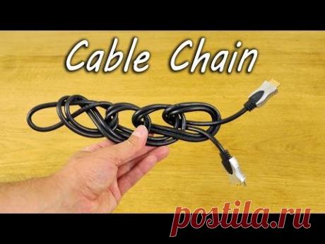 Простой способ хранить даже самые длинные провода компактно и аккуратно