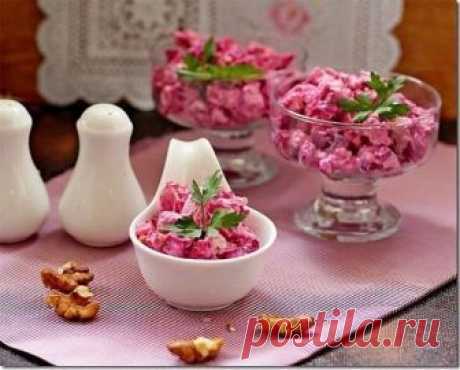 Необычно и очень вкусно: салат из свеклы с курицей | Про рецептики - лучшие кулинарные рецепты для Вас!