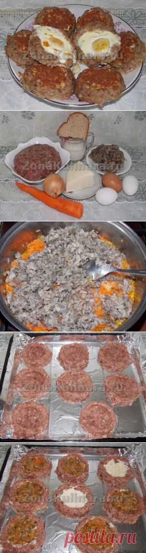 Мясные котлеты в духовке &#8220;Гнезда&#8221; | ZonaKulinara.ru