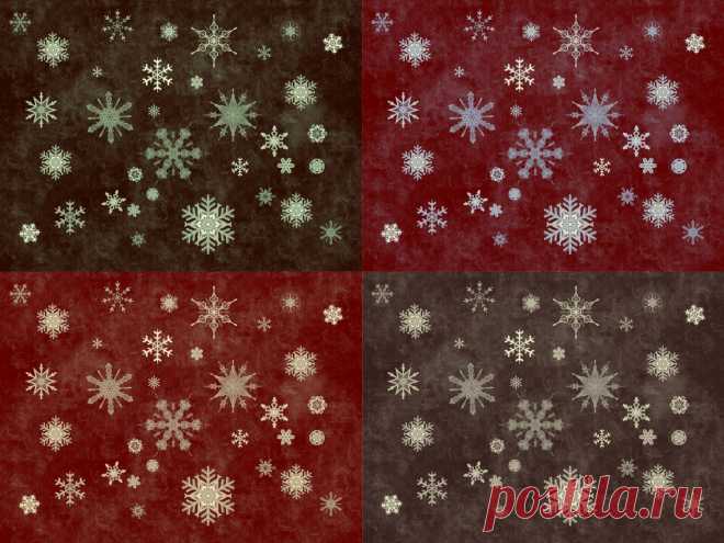 Зимний узор со снежинками.  ---   Winter Holiday Background  Free Stock Photo HD - Public Domain Pictures