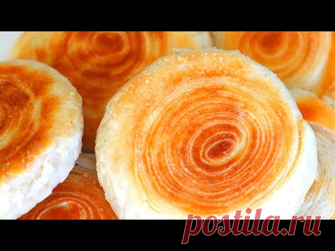 Такого вы еще не готовили! // Слоеный хлеб на сковороде