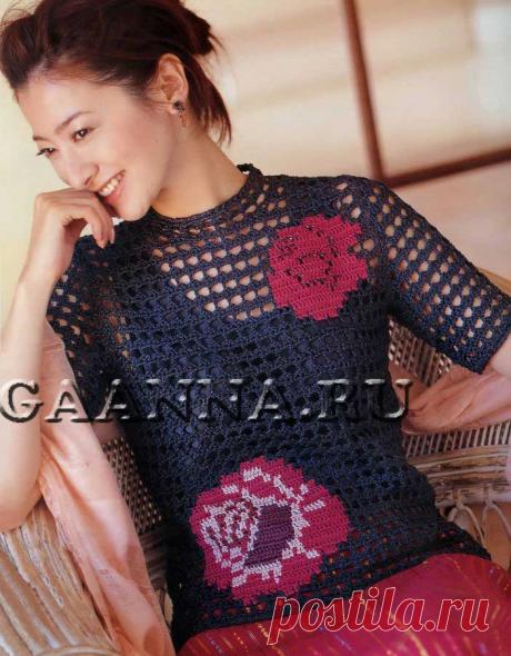 Кофточка с розами