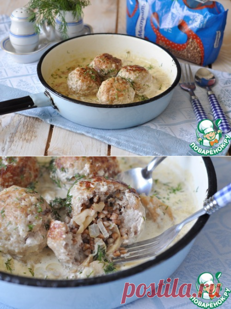 зразы с гречкой в грибном соусе(фарш смешанный)