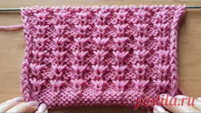 Узор спицами для женского свитера или детской кофточки.