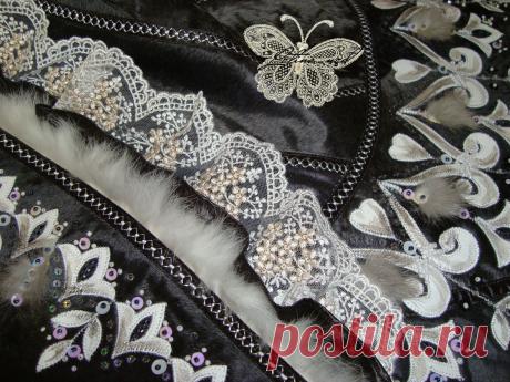 Авторская работа,Курточка и клатч из натурального меха, декор: аппликации из натур.кожи, шелковые кружева, бисер, декоративные строчки, мех.