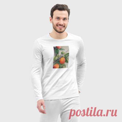 Мужская пижама с лонгсливом хлопок Абрикос арт - купить по цене 3095 руб в интернет-магазине Всемайки, арт 3340375