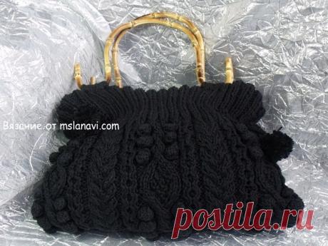 Вязаные сумки спицами | Вяжем с Лана Ви
